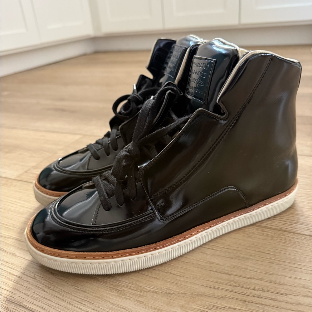 Designer Black High-Top Sneakers